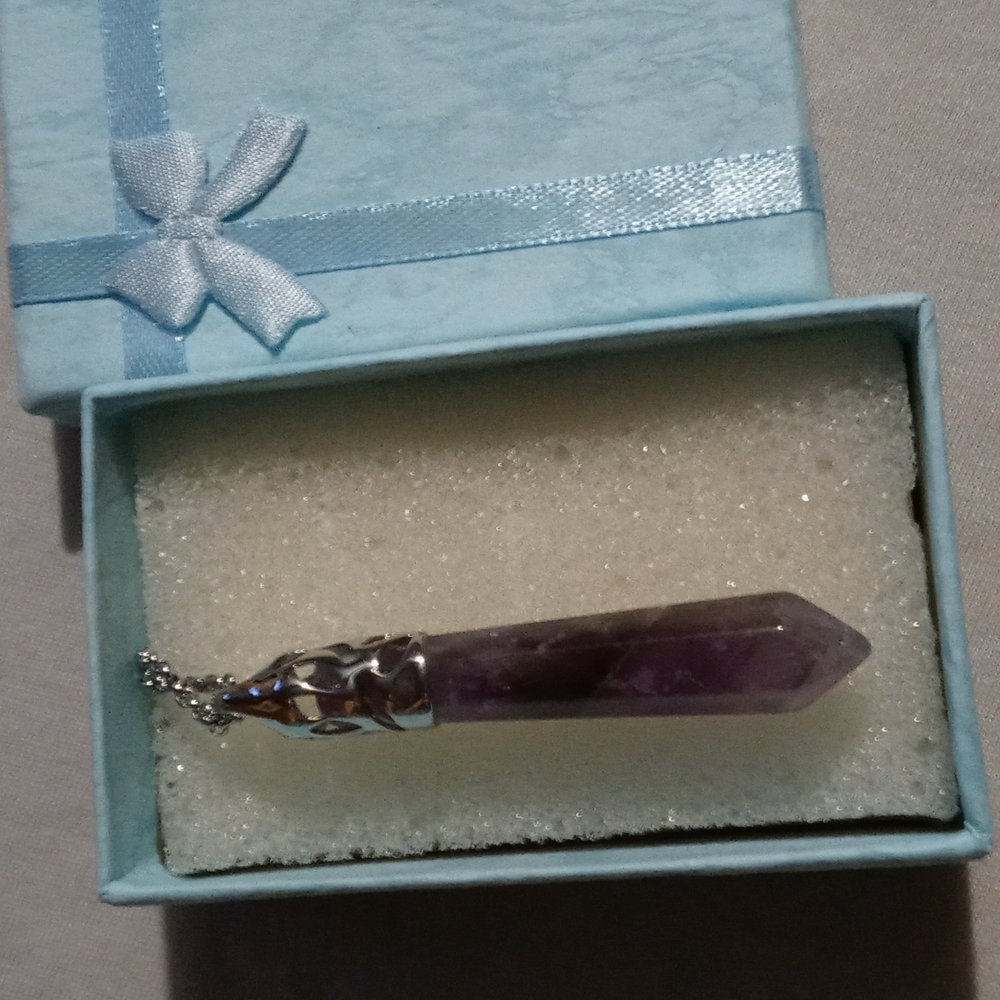 Purple crystal necklace